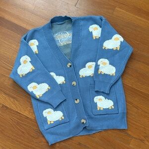 Blue Cozy Sheep Cardigan